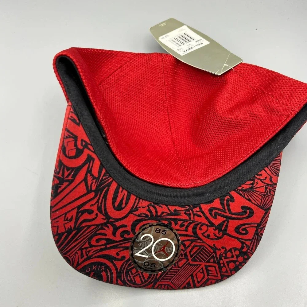 Air Jordan Hat Men 7 5/8 Black 20th‎ Anniversary Tribal Jumpman Fitted Cap New